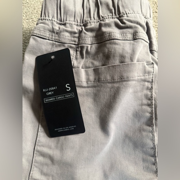 American Bazi Women's Wide Leg Gray Cargo Pants - Picture 4 of 6